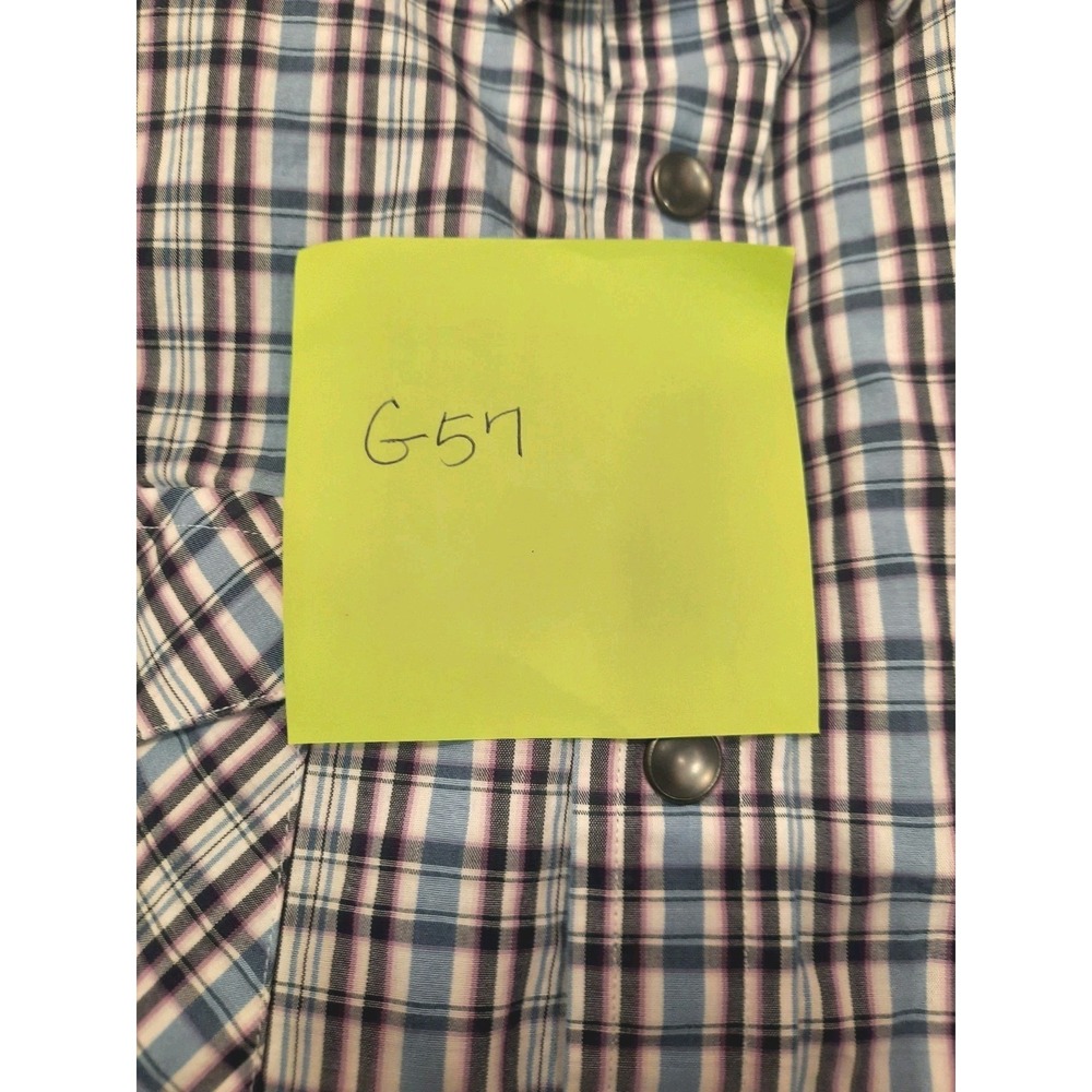 Banana Republic Mens Pearl Button Down Shirt Size Large Plaid Western - Picture 8 of 8